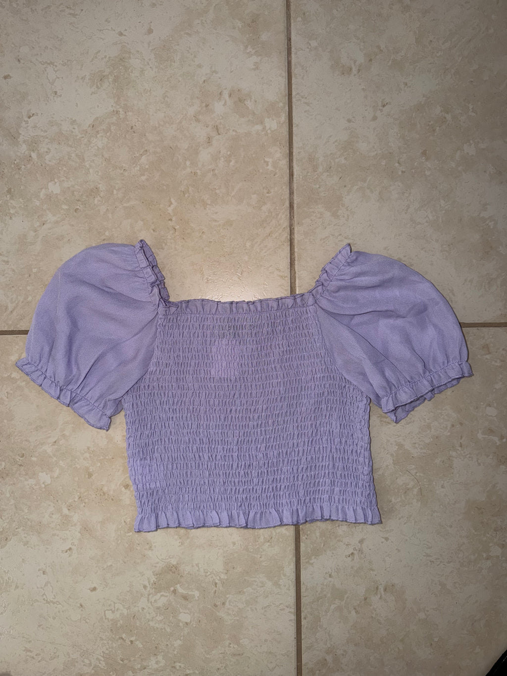 violet shirt