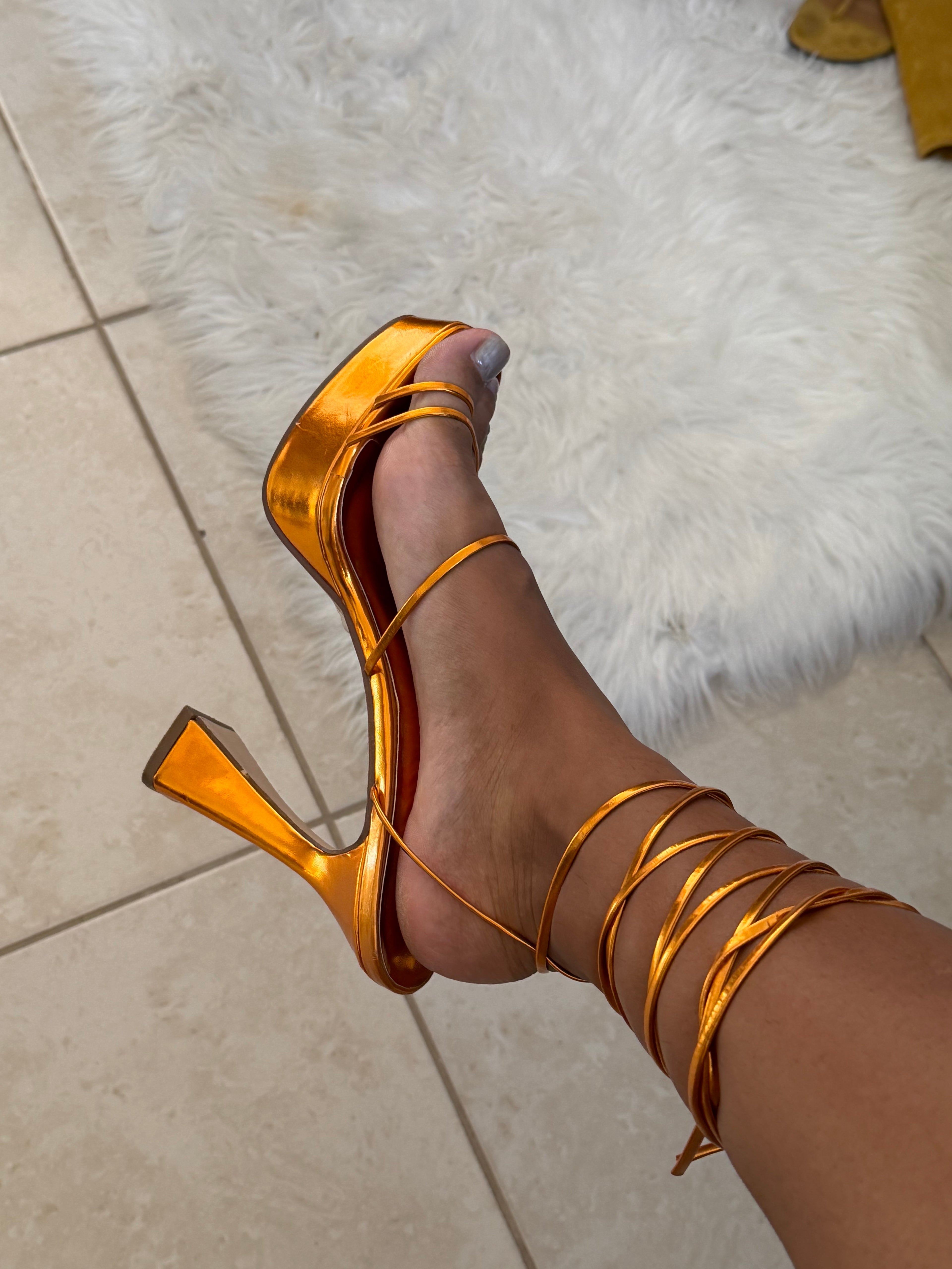 orange heels
