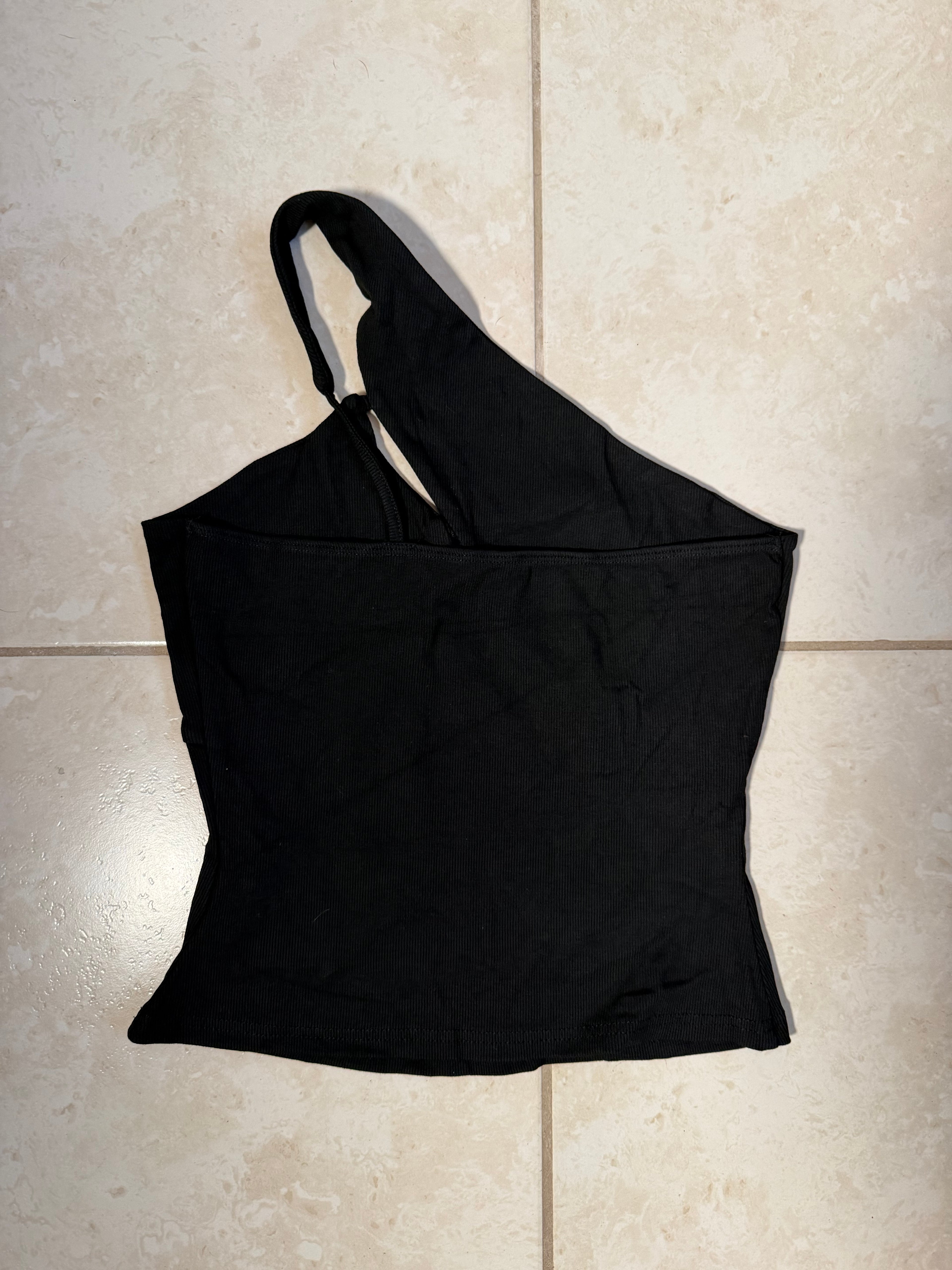 black cut-out top